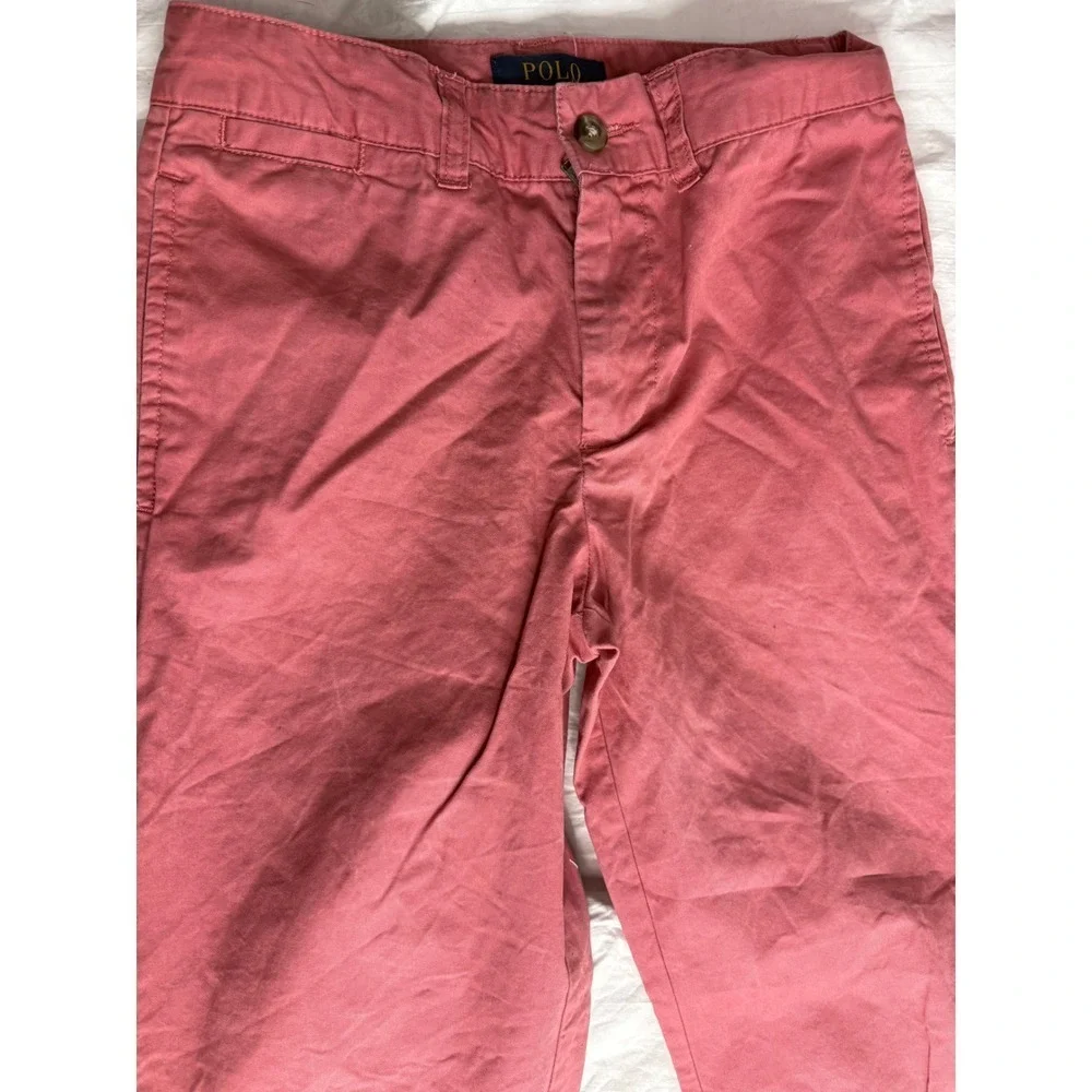 Polo Ralph Lauren Kids Chino Pants Coral Pink Size 10 Casual Cotton Blend